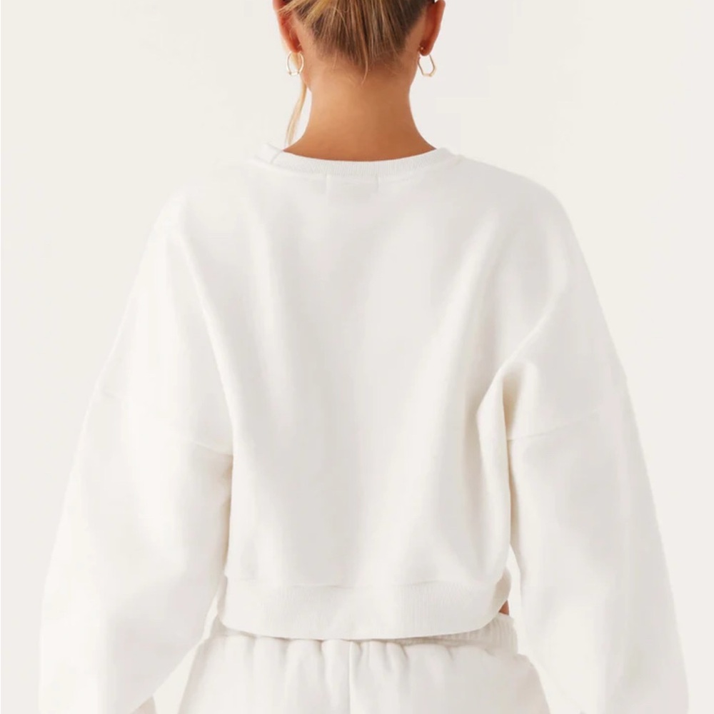 Peppermayo Exclusive - Signature Cropped Sweatshirt - Ivory S - Picture 5 of 14